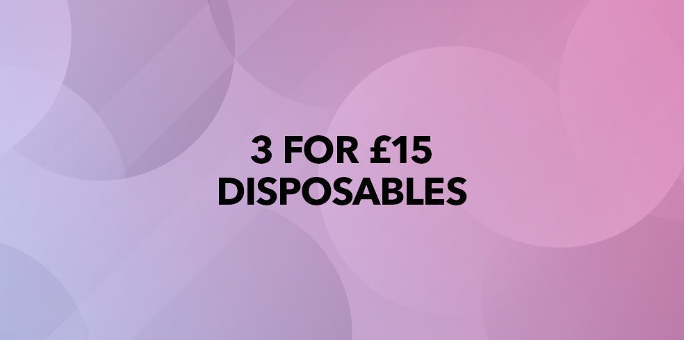 3 for £15 Disposable Vapes