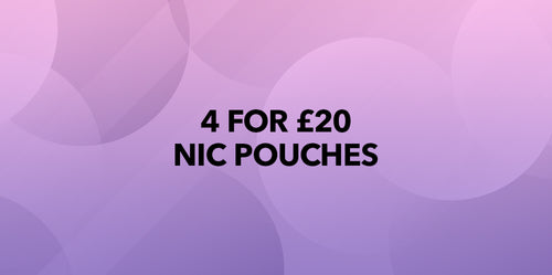 4 Nicotine Pouch Cans for £20