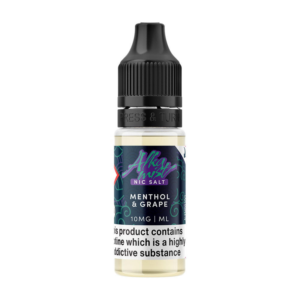 Menthol & Grape Nic Salt by Alka Mist 10ml 10mg