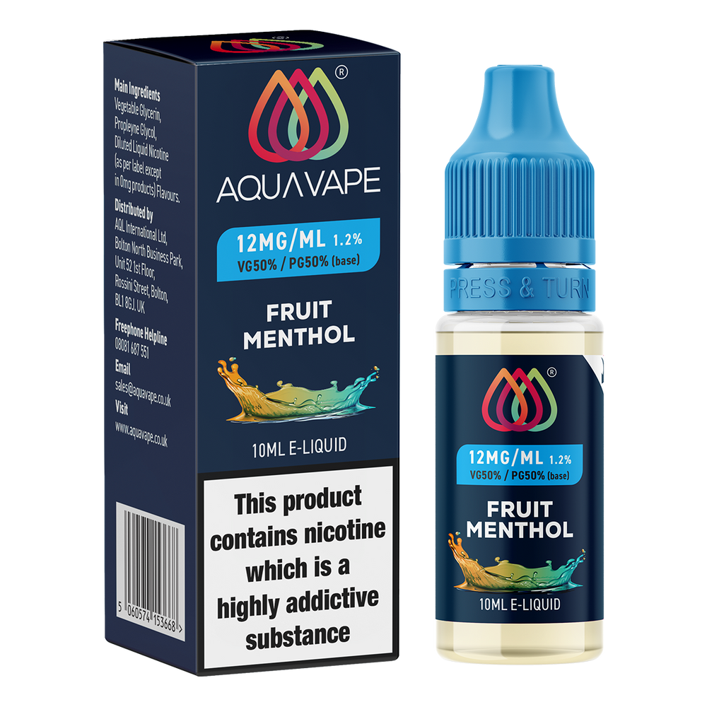 Fruit Menthol E-Liquid by Aquavape - 10ml 12mg