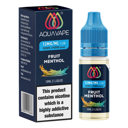 Fruit Menthol E-Liquid by Aquavape - 10ml 12mg