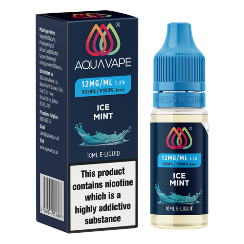 Ice Mint E-Liquid by Aquavape - 10ml 12mg