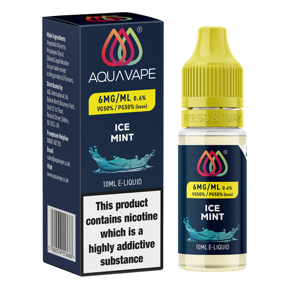 Ice Mint E-Liquid by Aquavape - 10ml 6mg