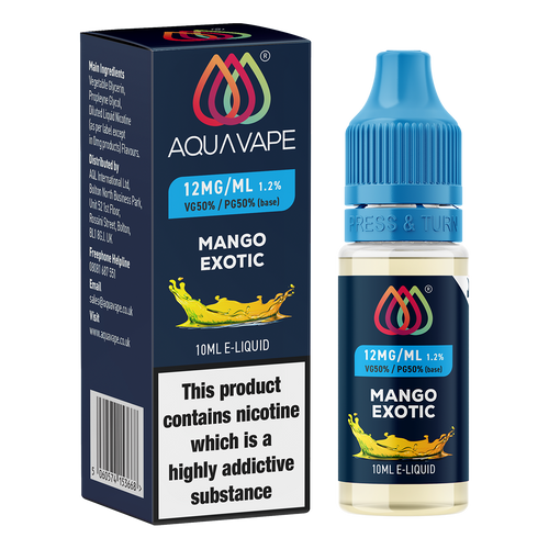 Mango Exotic E-Liquid by Aquavape - 10ml 12mg