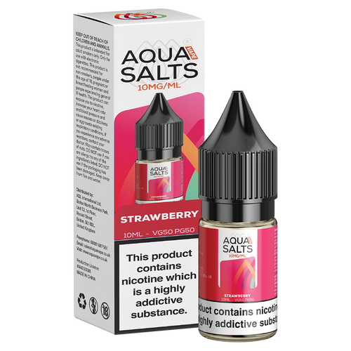 Strawberry Nic Salt by Aqua Salts 10ml 10mg