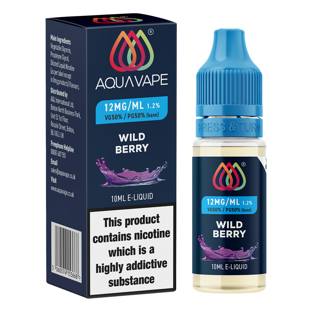 Wild Berry E-Liquid by Aquavape - 10ml 12mg