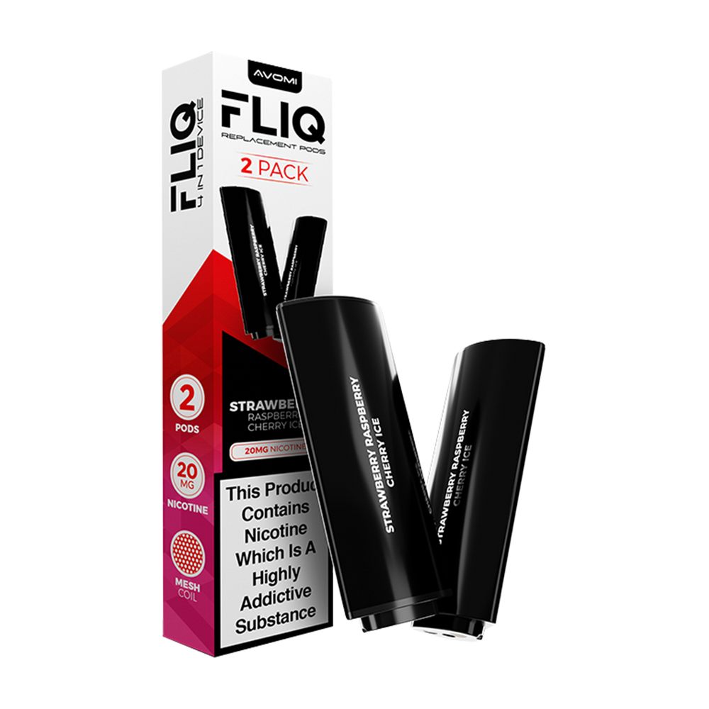 Strawberry Raspberry Cherry Ice Avomi Fliq 4in1 Pods