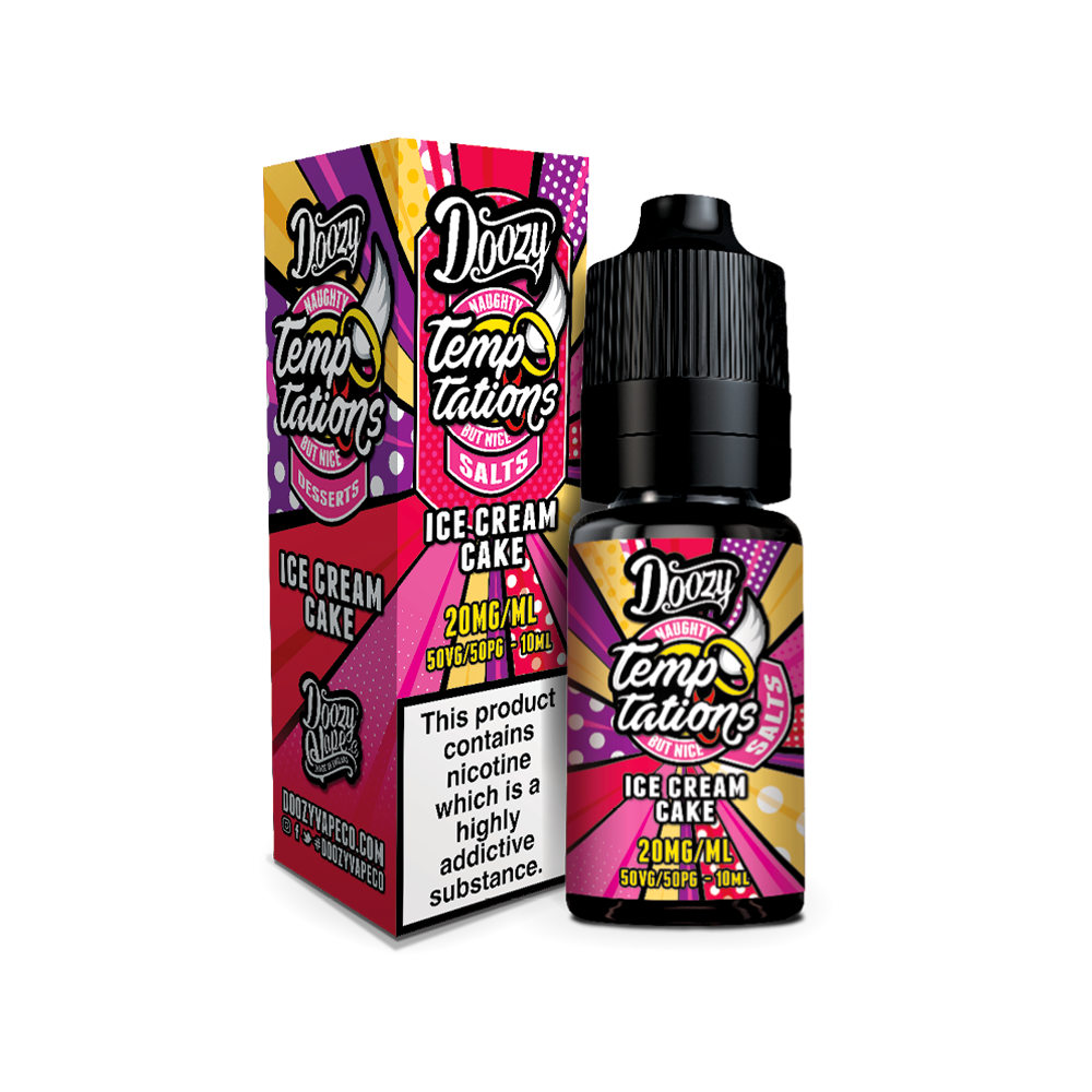 doozy temptations ice cream cake nic salt 10ml