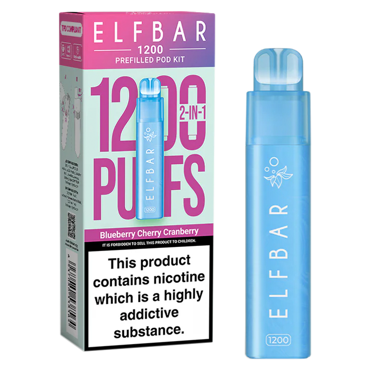 Blueberry Cherry Cranberry Elf Bar 1200 Pod Kit