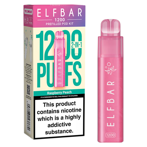 Raspberry Peach Elf Bar 1200 Pod Kit