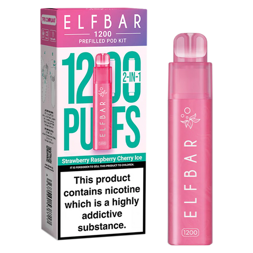 Strawberry Raspberry Cherry Ice Elf Bar 1200 Pod Kit