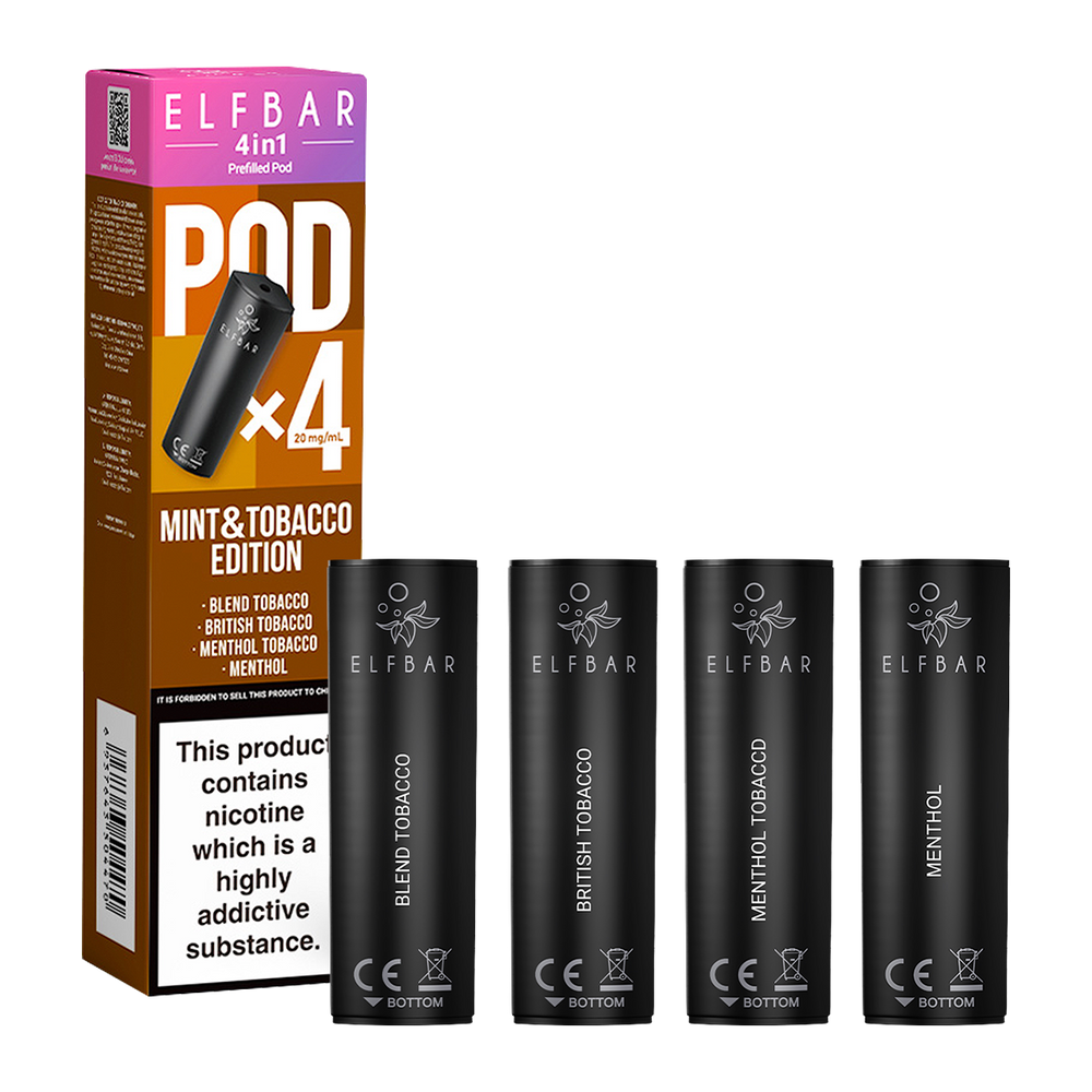 Mint & Tobacco Edition Elfbar 4in1 Pods