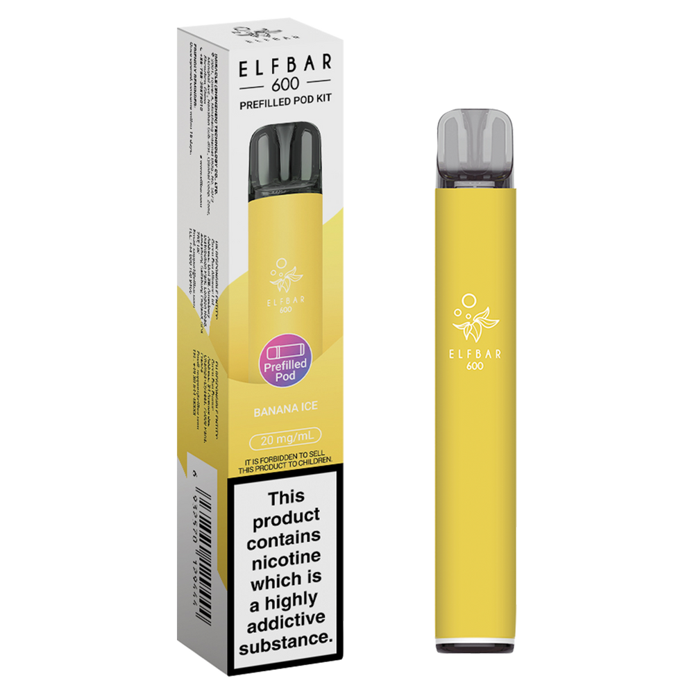 elfbar 600 prefilled pod kit banana ice