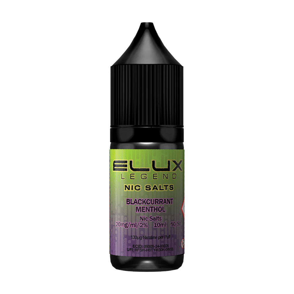 Blackcurrant Menthol Nic Salt by Elux 10ml