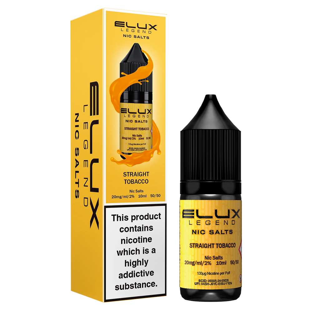 Straight Tobacco Nic Salt by Elux 10ml