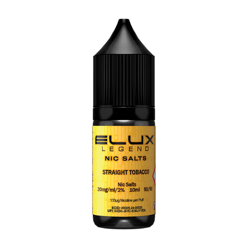 Straight Tobacco Nic Salt by Elux 10ml