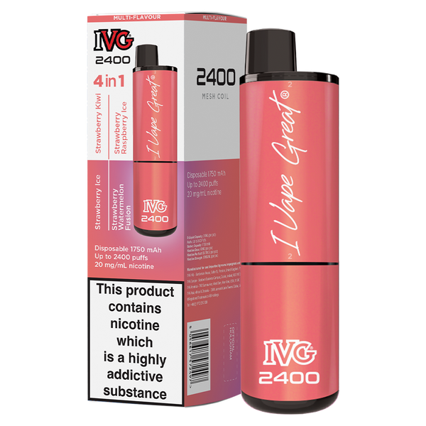 Strawberry Edition IVG 2400 Disposable Device | 2400 Puffs