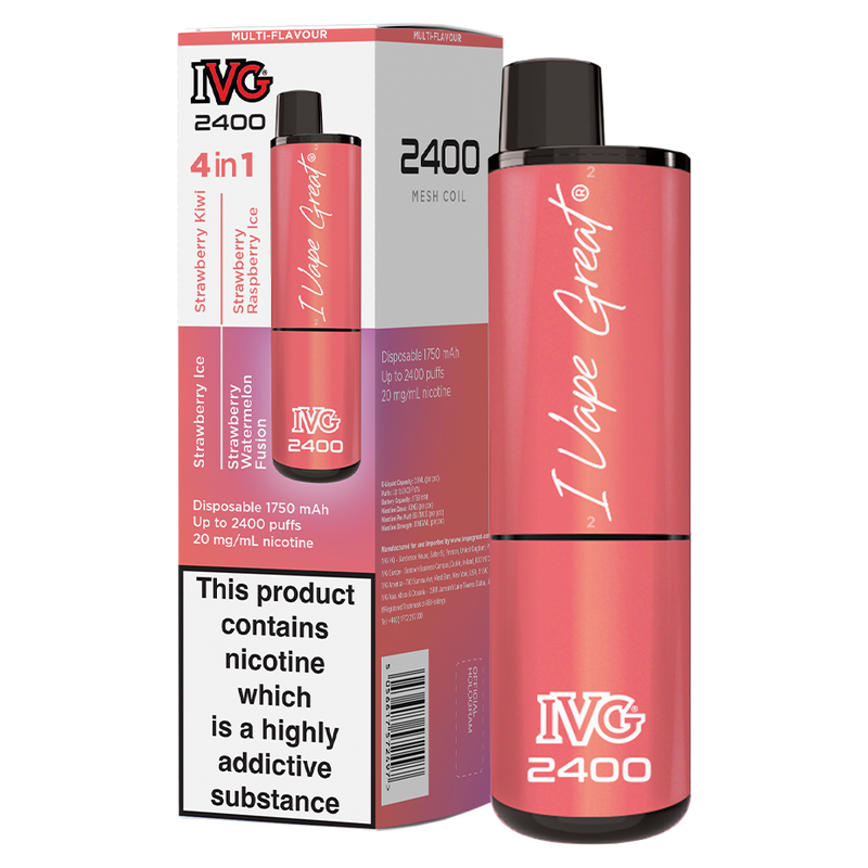 Strawberry Edition IVG 2400 Disposable Device | 2400 Puffs