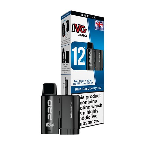 ivg pro 12ml tank and refill blue raspberry ice