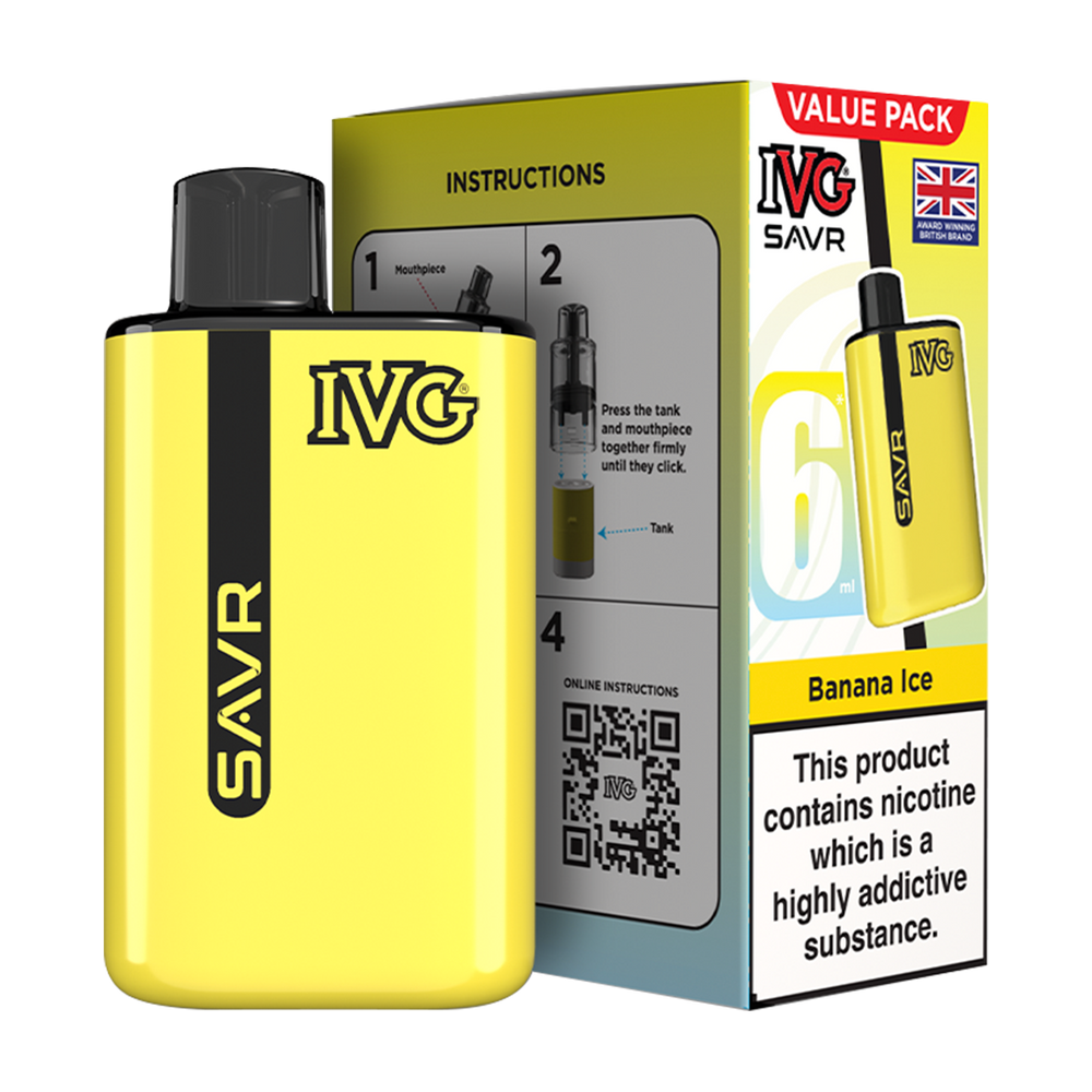 IVG SAVR Vape Kit Banana Ice 6ml