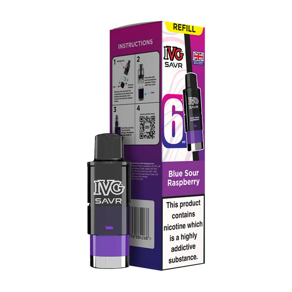 ivg savr refill box blue sour raspberry