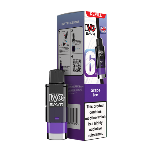 ivg savr refill + box grape ice