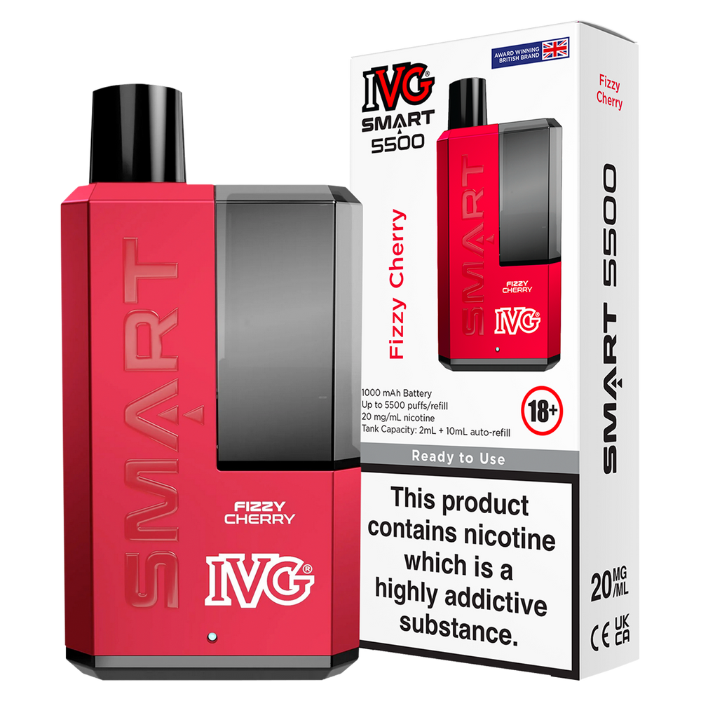 Fizzy Cherry IVG Smart 5500 Big Puff Vape Kit