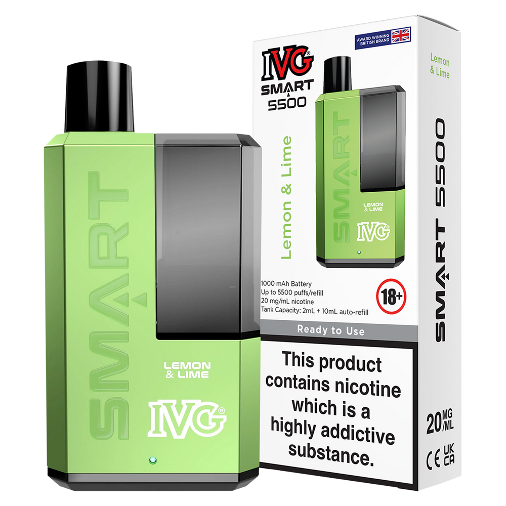 Lemon Lime IVG Smart 5500 Big Puff Vape Kit