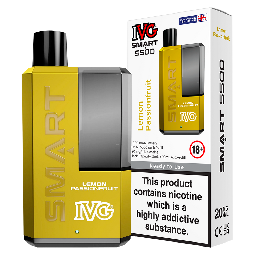 Lemon Passionfruit IVG Smart 5500 Big Puff Vape Kit