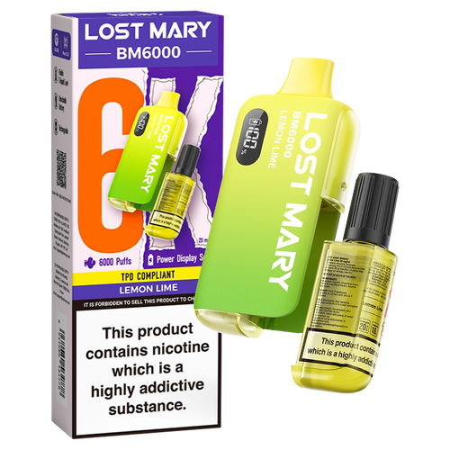 Lemon Lime Lost Mary BM6000 Big Puff Vape