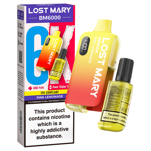 Pink Lemonade Lost Mary BM6000 Big Puff Vape