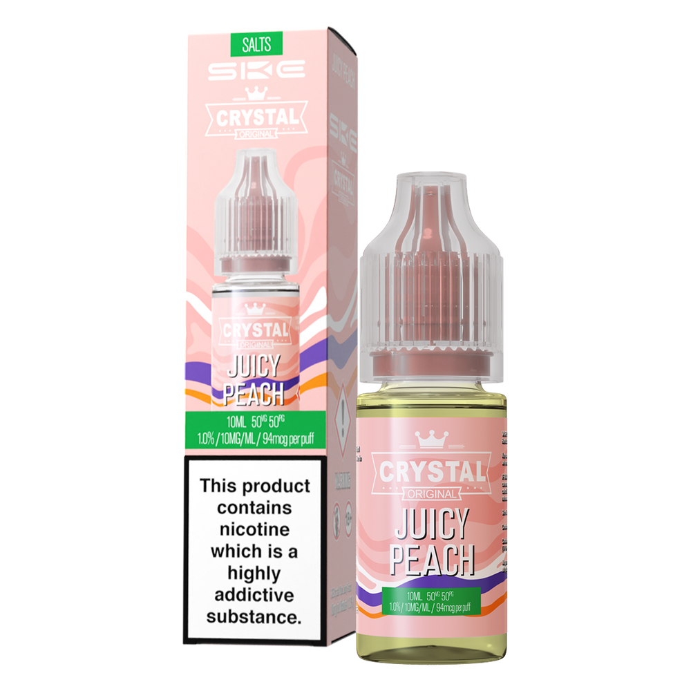 Juicy Peach Nic Salt by SKE Crystal 10ml 10mg