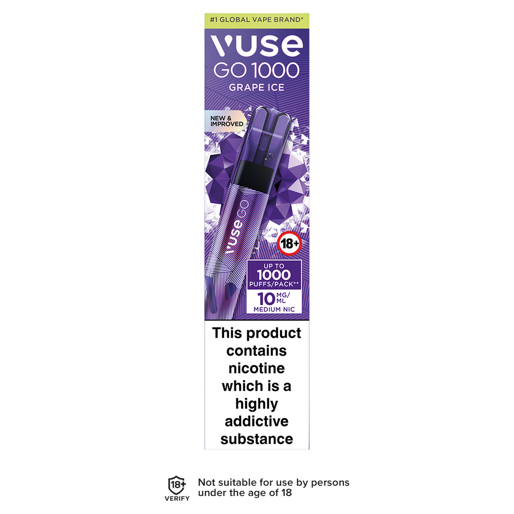 Grape Ice Vuse Go 1000 Disposable Vape 10mg