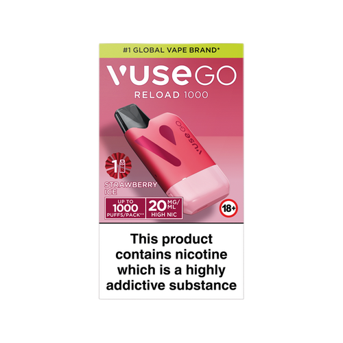 Red Strawberry Ice Vuse Go Reload 1000 Kit