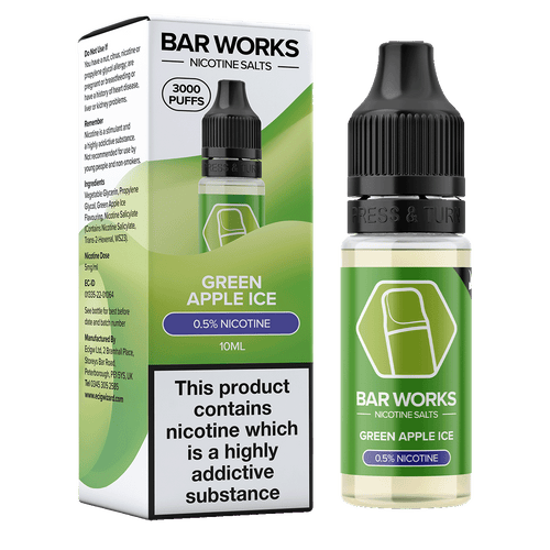 Green Apple Ice Nic Salt by Bar Works - 10ml 5mg