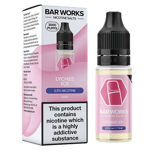 Lychee Ice Nic Salt by Bar Works - 10ml 5mg