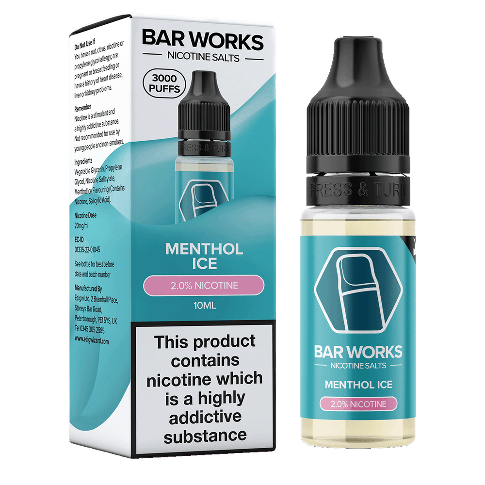 Menthol Ice Nic Salt by Bar Works - 10ml 20mg