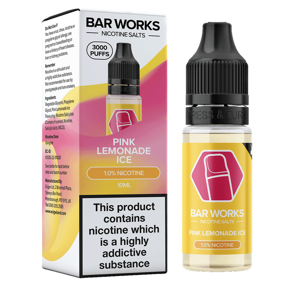 Pink Lemonade Ice Nic Salt by Bar Works - 10ml 10mg