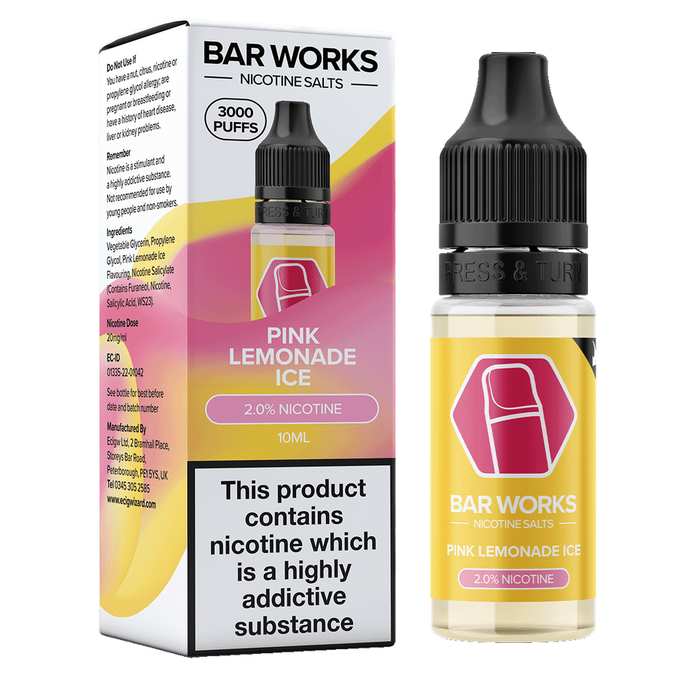 Pink Lemonade Ice Nic Salt by Bar Works - 10ml 20mg