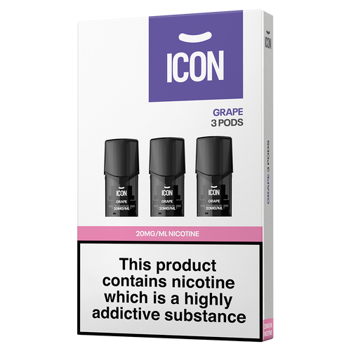 ICON Vape Grape Pods (Pack of 3) 20mg