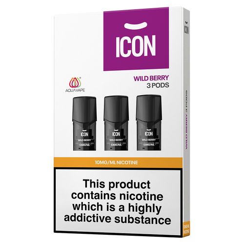 ICON Aqua Vape Wild Berry Pods (Pack of 3) 10mg