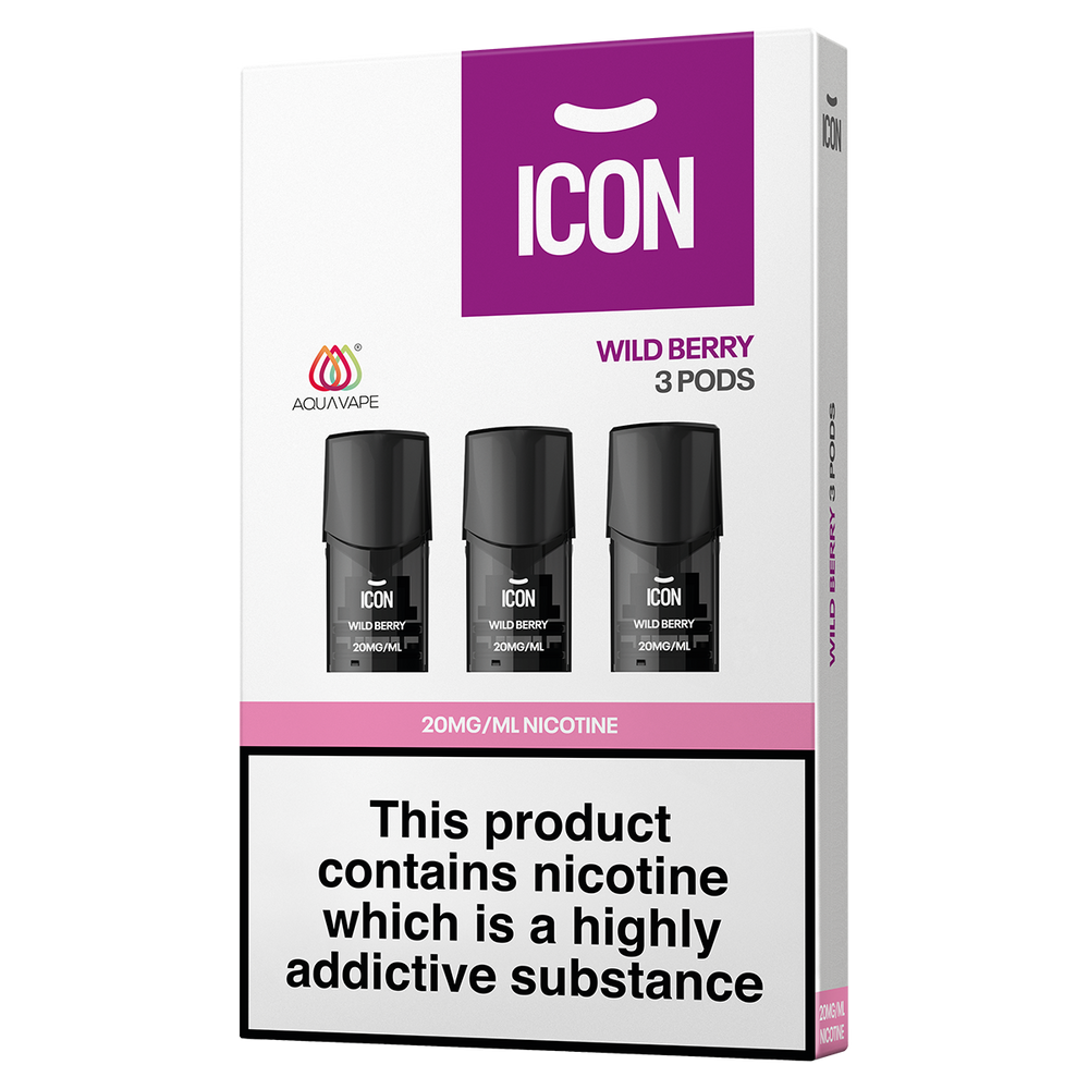 ICON Aqua Vape Wild Berry Pods (Pack of 3) 20mg